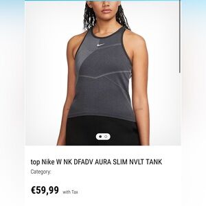 Nike Women's Charcoal Aura Tank Top